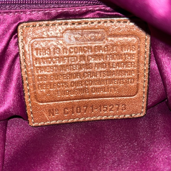 COACH Alexandra Saddle Brown Pebble Tote - Picture 9 of 9